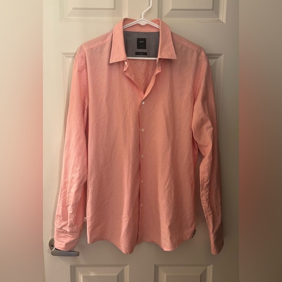 Boss by Hugo Boss Slim Fit 100% Cotton Button Down, Size L - Picture 1 of 11